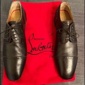 Mens 10.5 US/43.5 EU Christian Louboutin Dress Shoes-Dark brown